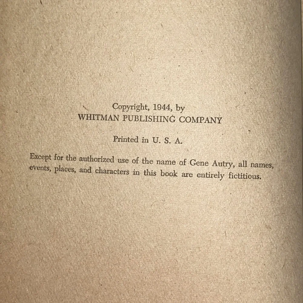 Gene‎ Autry and the Thief River Outlaws (HCDJ 1944) Whitman Authorized Edition